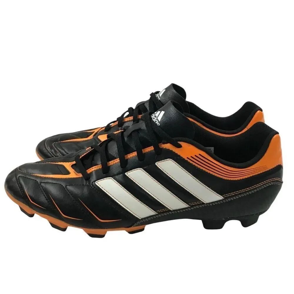 Adidas Men's Sz 13 Ezeiro III TRX FG Soccer Cleats Black Orange Outdoor Athletic